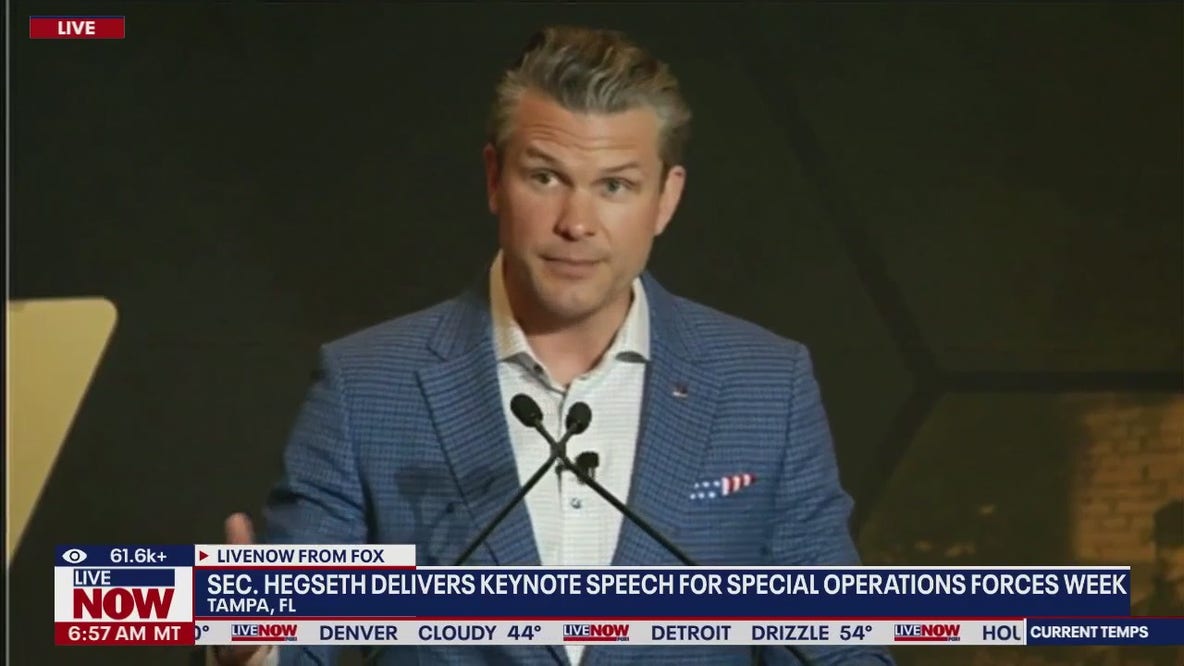 Sec. Hegseth gives keynote speech for 'Special Operations Forces Week'